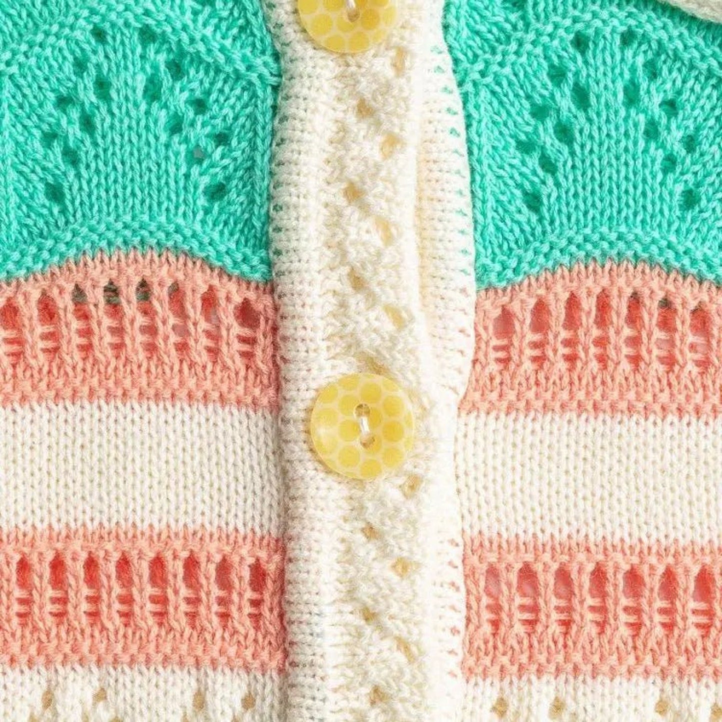 Sugarville Collared Crochet Cardigan - Sharella Bella Children's Boutique