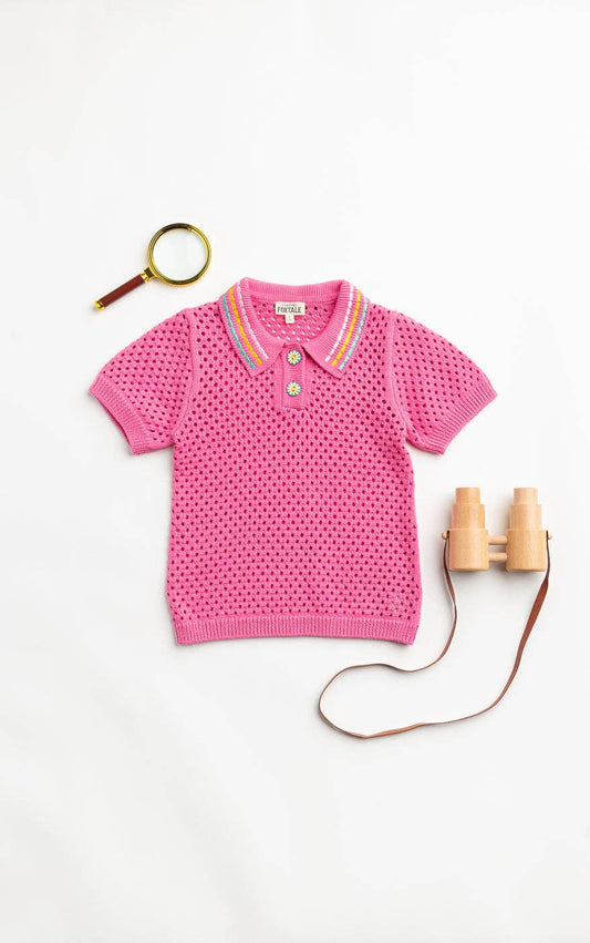 Mint Mirage Polo Sweater