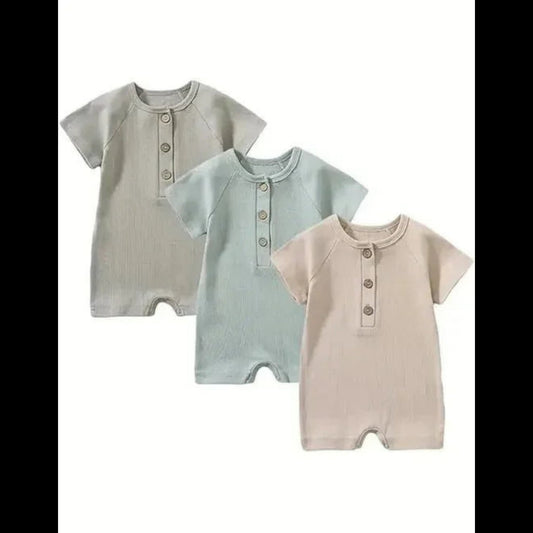 Belle Bebe Ribbed Romper – Soft, Stylish & Everyday Ready - Sharella Bella Children's Boutique