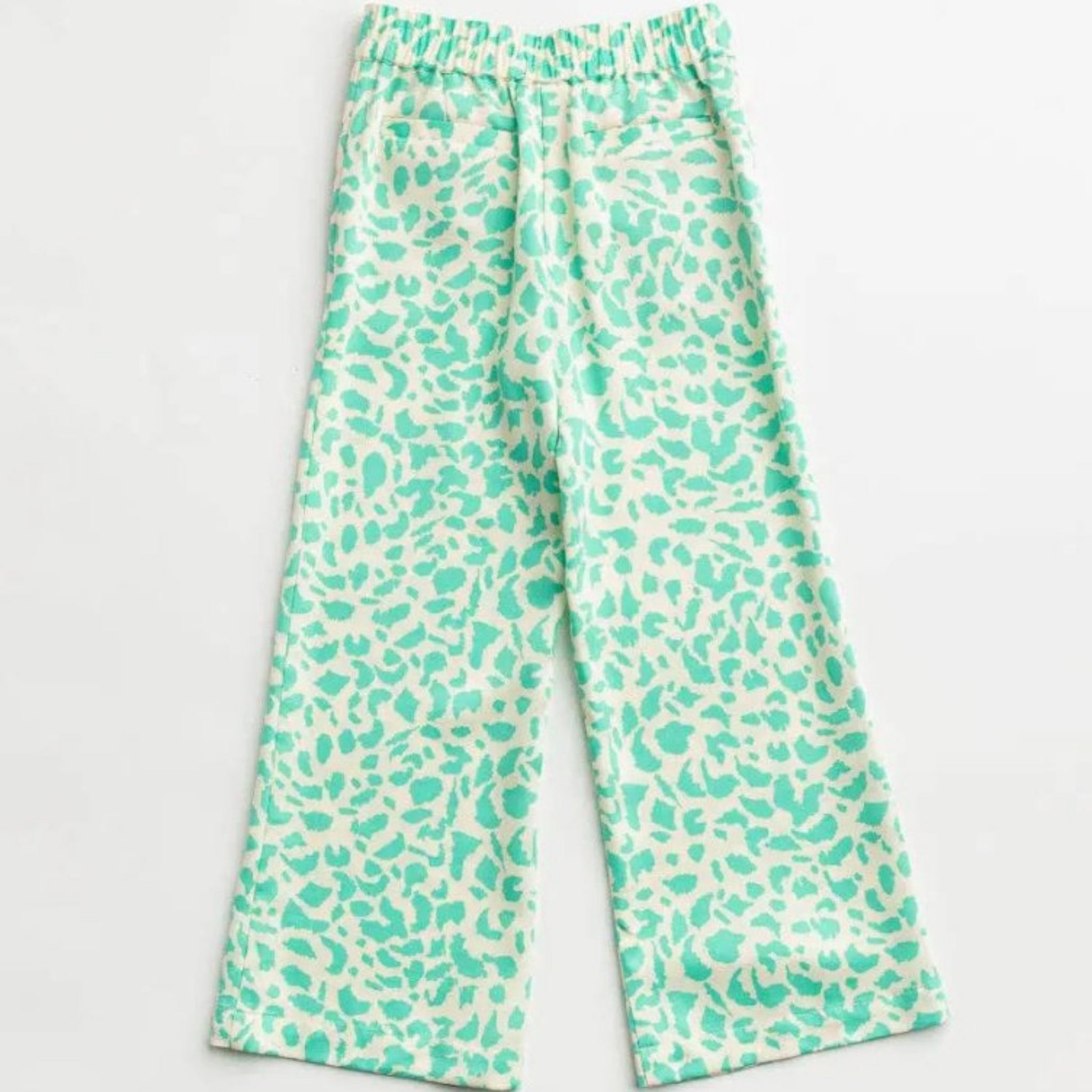 Mint Green Printed Pants for Girls – Blossom Fashion Bottoms - Sharella Bella Children's Boutique
