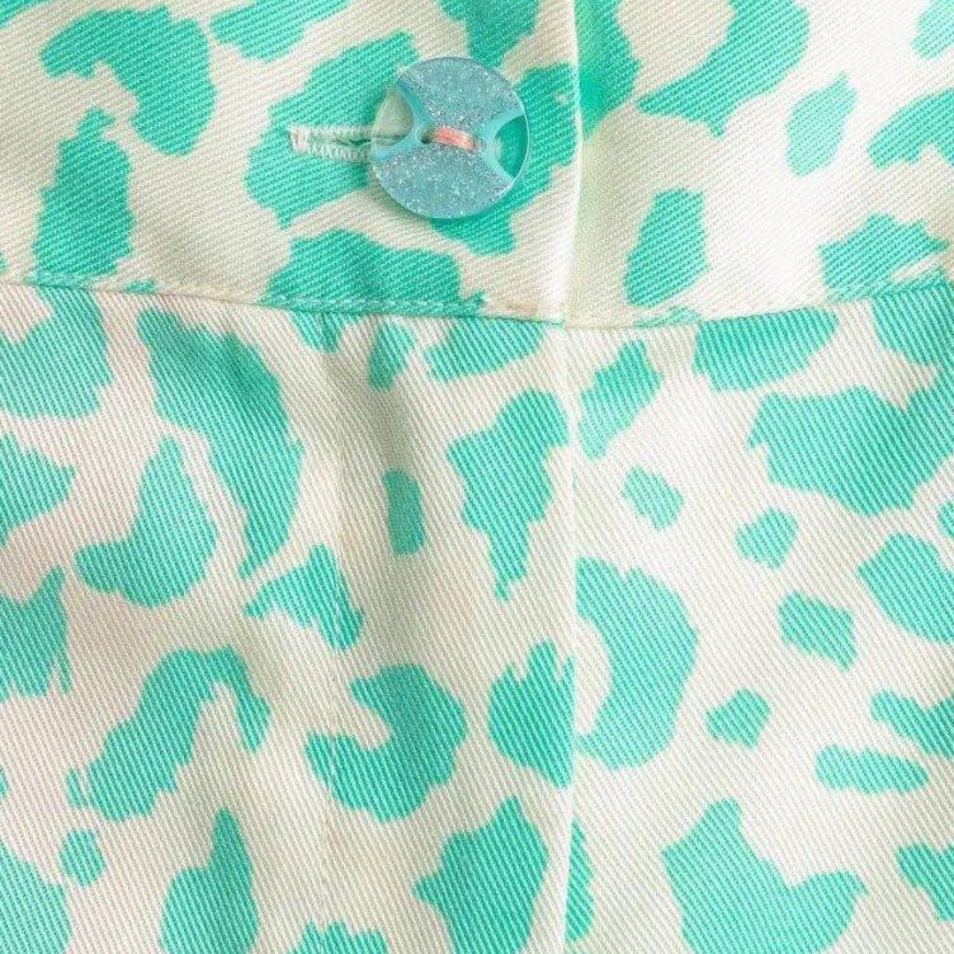 Blossom-Inspired Fashion Bottoms-Mint Green Printed Pants for Girls - Sharella Bella Children's Boutique