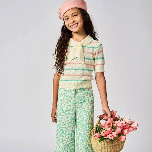 Blossom-Inspired Fashion Bottoms - Mint Green Printed Pants for Girls –  Bella Children's Boutique