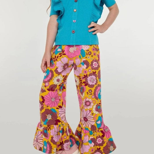 Boho Chic Bloom Trousers - Sharella Bella Children's Boutique