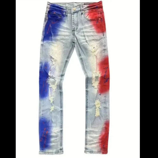 Boys Slim Fit Jeans – Freedom Fade Patriotic Style - Sharella Bella Children's Boutique