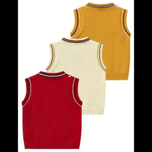 Boys Sweater Vest – Little Aristocrat Classic Laye - Sharella Bella Children's Boutique