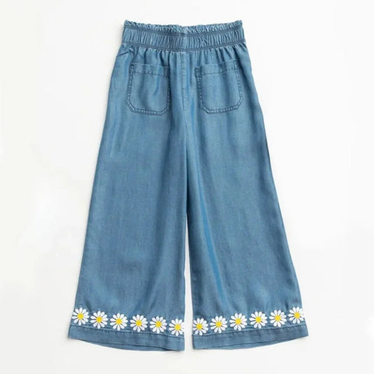 Chambray Fashion Bottoms for Girls – BotaniBelle Pants Full of Charm - Sharella Bella Children's Boutique