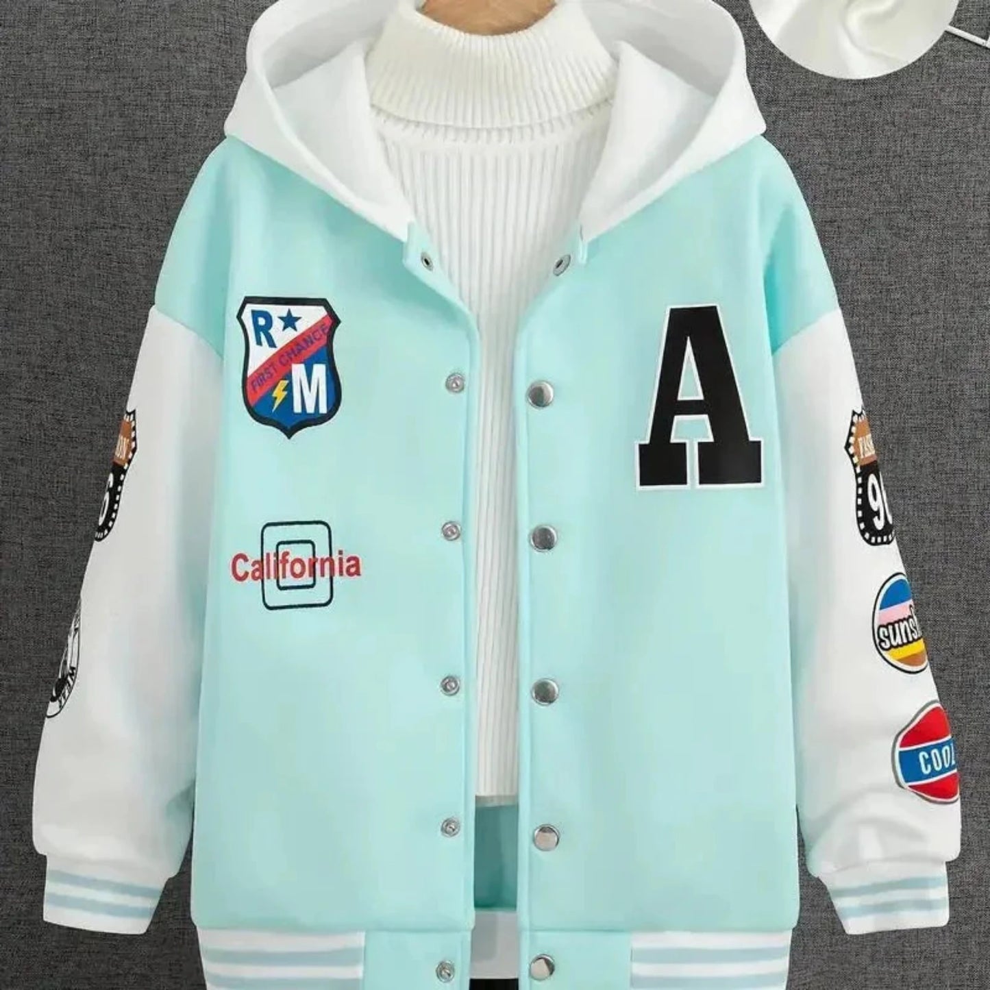 Letter Print Hooded Jacket – Trendy & Comfy Everyday Style - Sharella Bella Children's Boutique