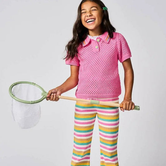 Mint Mirage Polo Sweater - Sharella Bella Children's Boutique