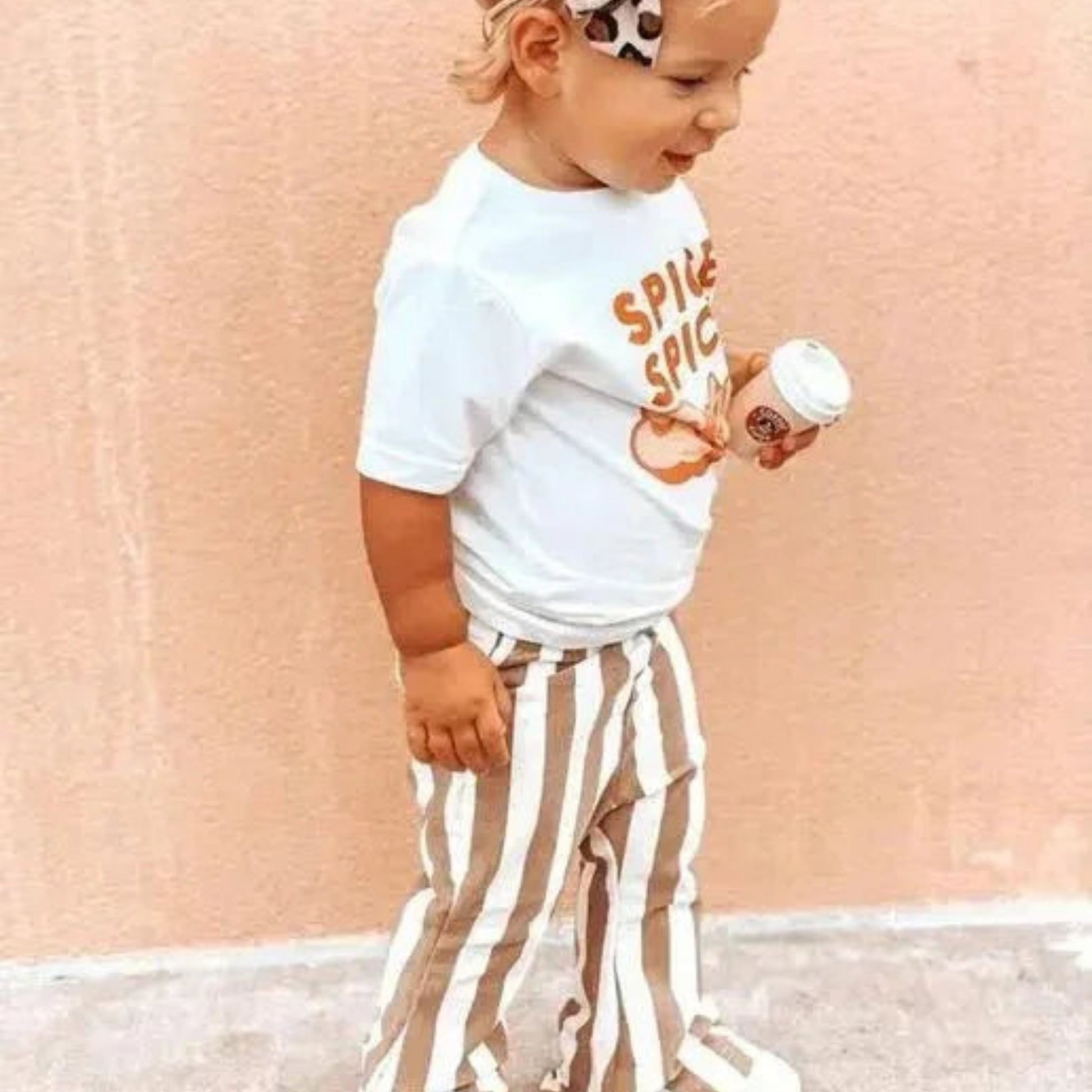 Sunset Stripe Bell Pants for Girls – Bold, Soft & Stylish - Sharella Bella Children's Boutique