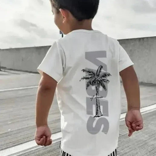 Tropical Print Tee Shirt – Tropic Heat Bold Summer Style - Sharella Bella Children's Boutique