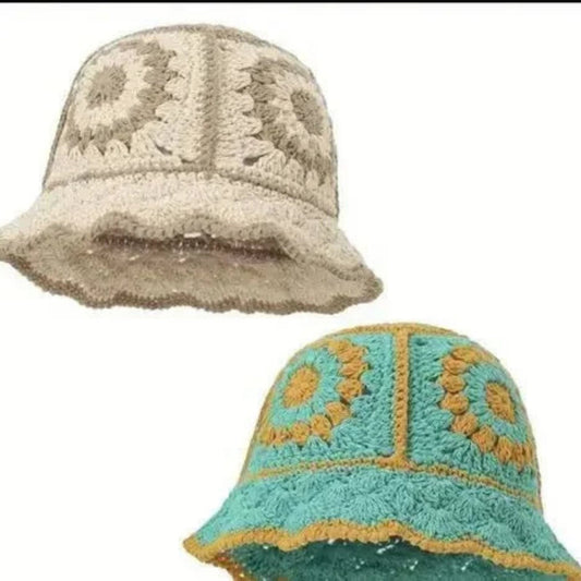 Vintage Floral Crochet Sun Hat – Feminine & Breezy Style - Sharella Bella Children's Boutique