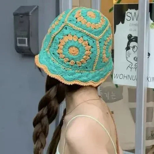 Vintage Floral Crochet Sun Hat – Feminine & Breezy Style - Sharella Bella Children's Boutique