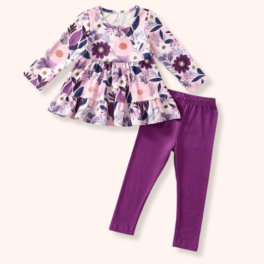 Feather Print Pants Set – Pete + Lucy - Sharella Bella Children's Boutique