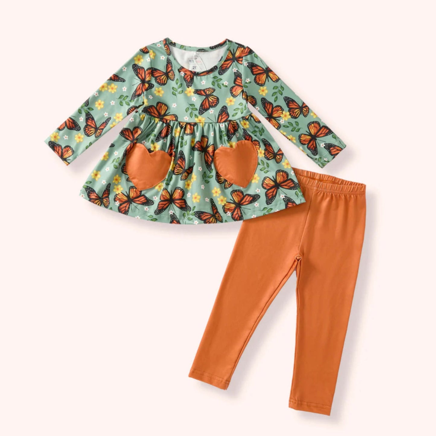 Monarch Meadow Pants Set – Pete + Lucy - Sharella Bella Children's Boutique